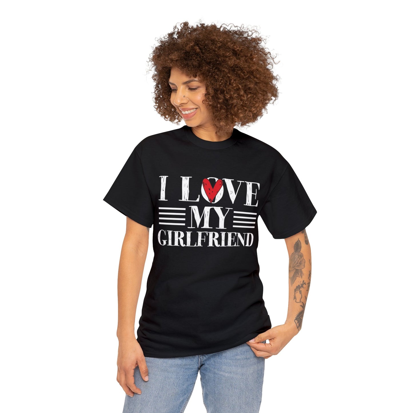 Heavy Cotton Tee T-Shirt Love My Girlfriend Women
