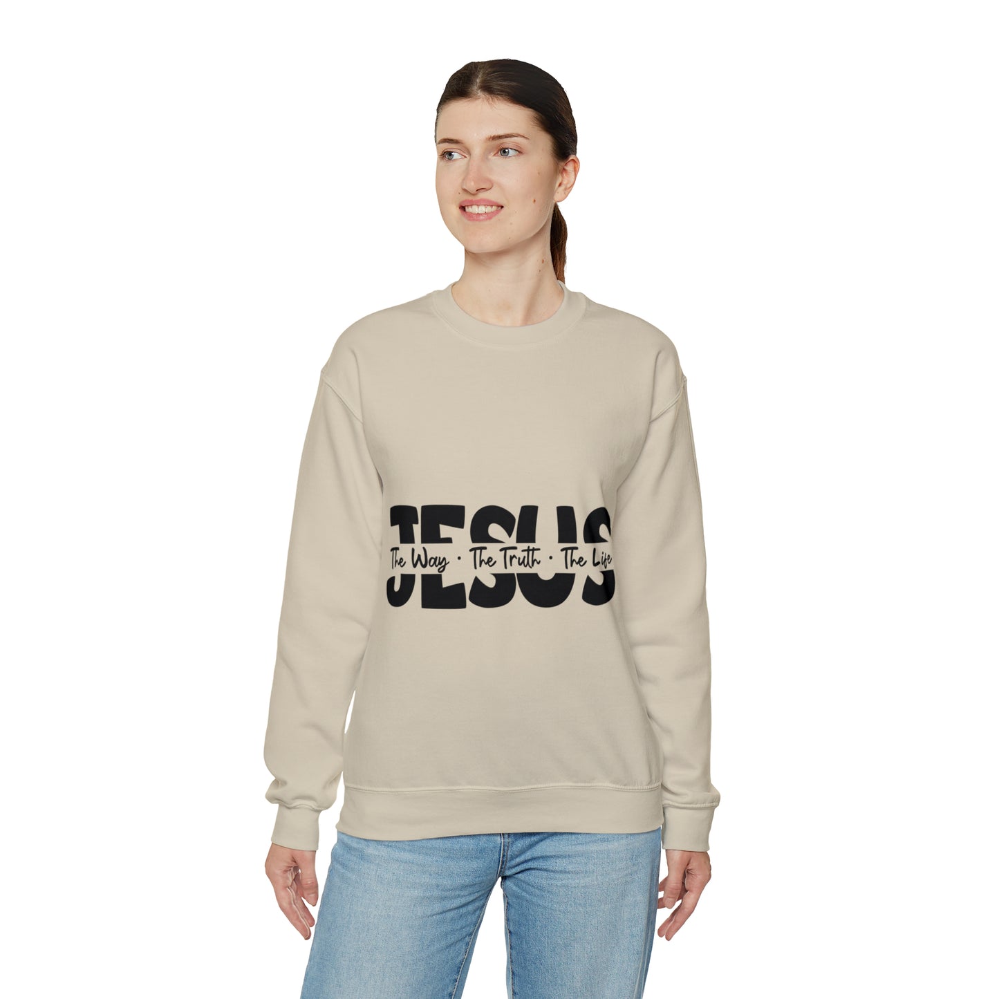 Jesus The Way The Truth The Life Women's Heavy Blend™ Crewneck Sweatshirt