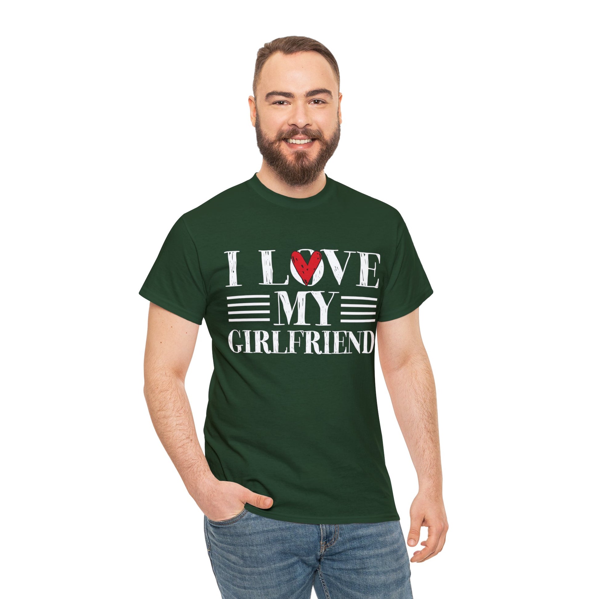 Heavy Cotton Tee T-Shirt Love My Girlfriend Men 4