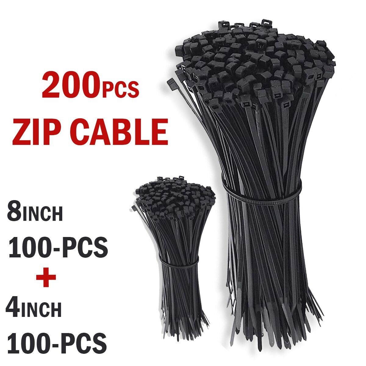 Pack Black Nylon Cable Ties 7