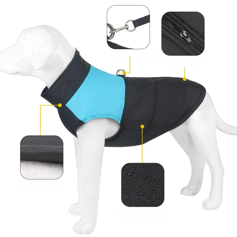 Winter Pet Waterproof Coat with Harness 7