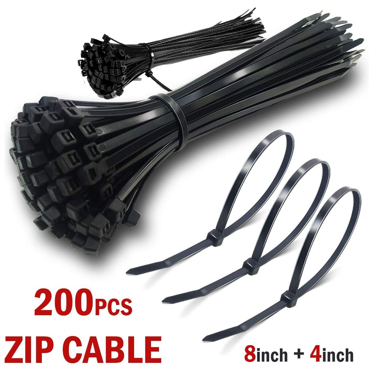 Pack Black Nylon Cable Ties 3