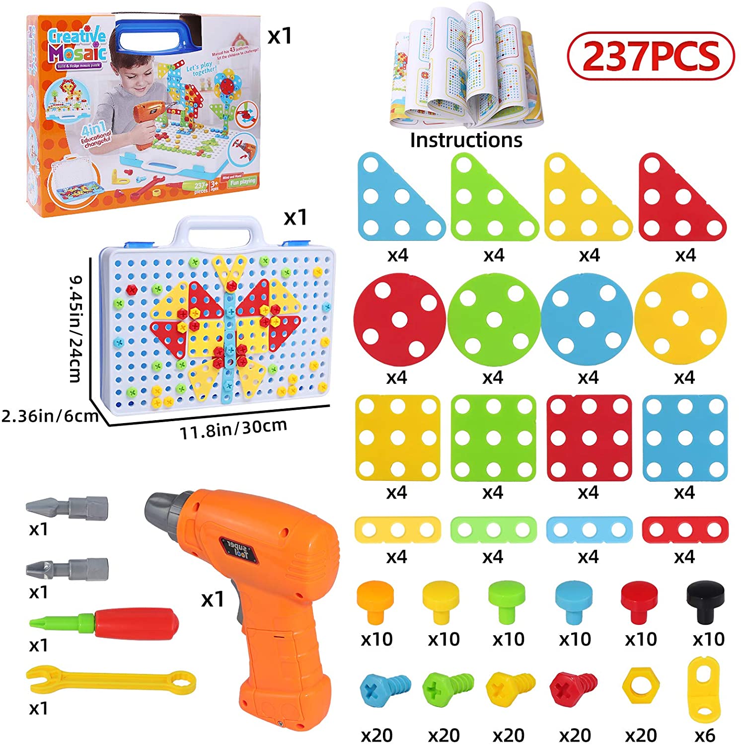Creative Drill Puzzle Set, STEM Toys 5