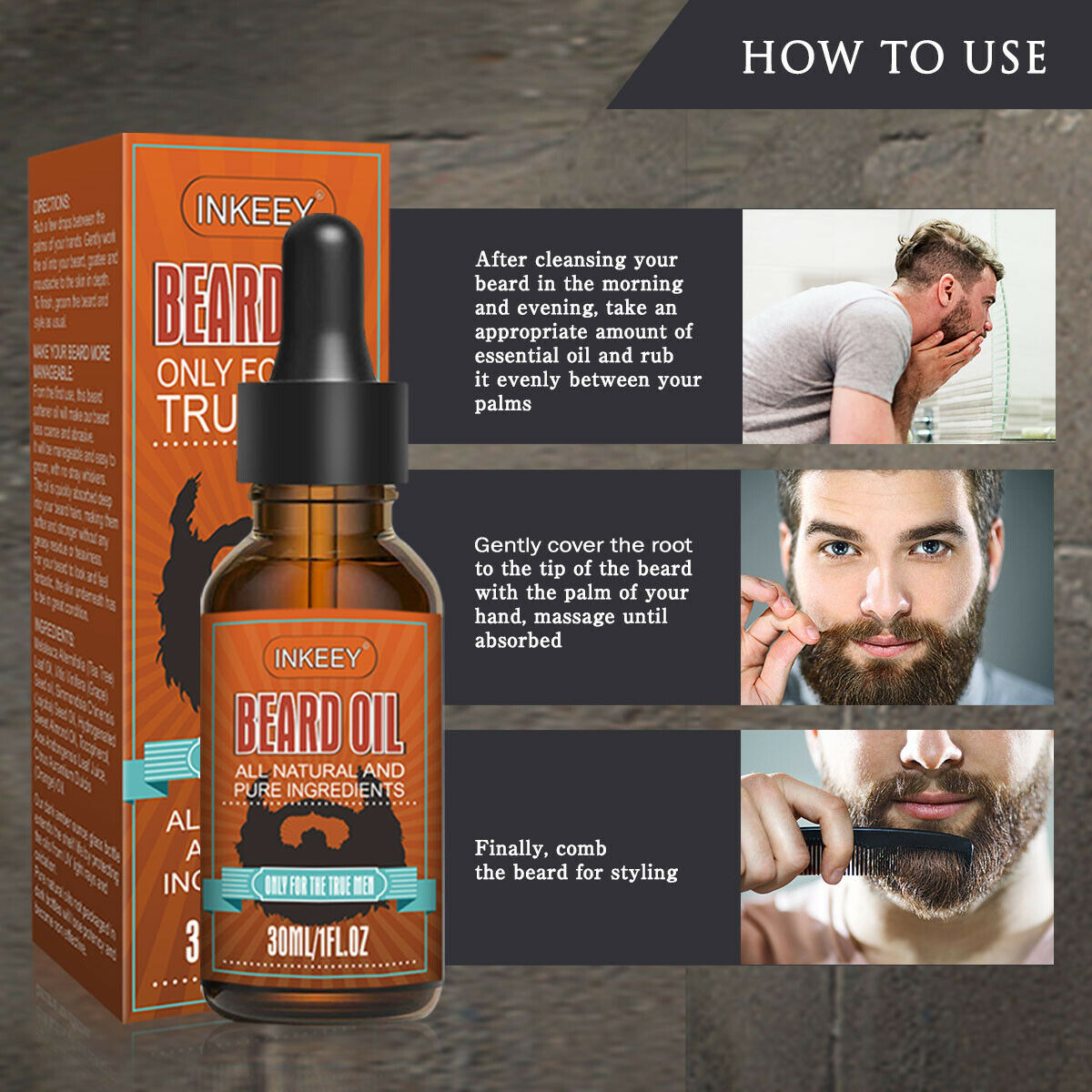 Men's Beard Growth Oil & Grooming Serum 9