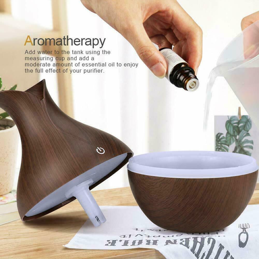 Ultrasonic Humidifier Oil Diffuser with LED Lights