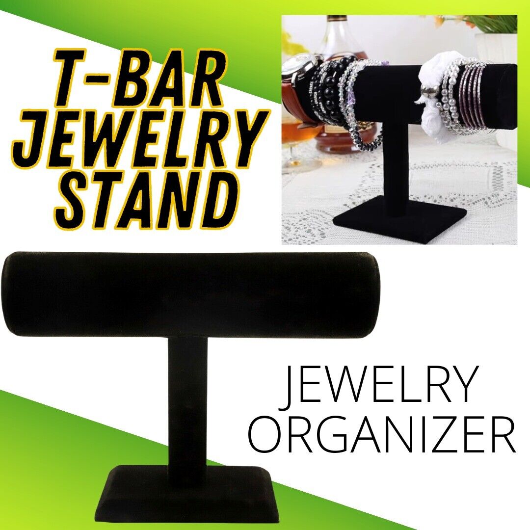 Black Velvet T-Stand Jewelry Organizer No 3