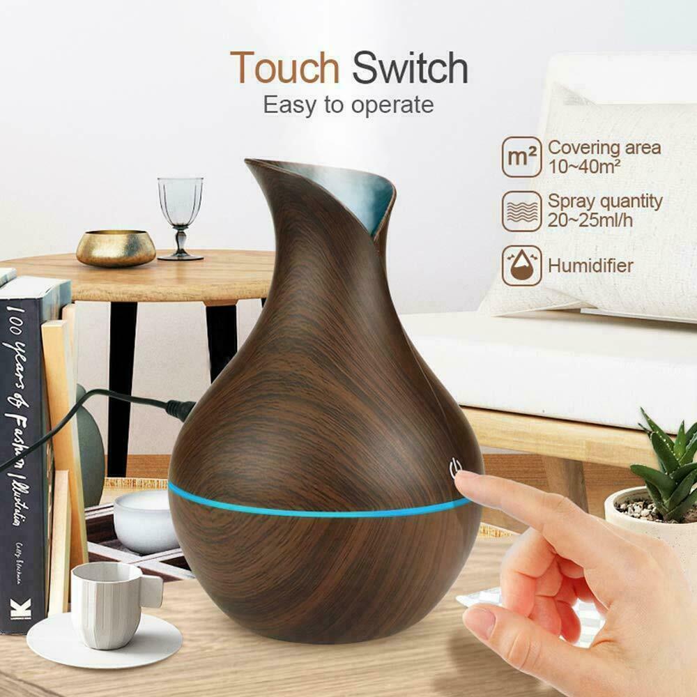 Ultrasonic Humidifier Oil Diffuser with LED Lights
