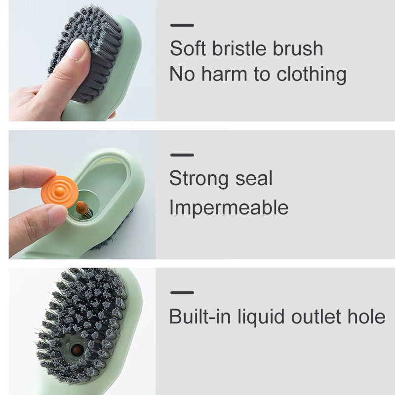 Auto Liquid Discharge Shoe Brush with Soft Bristles 6