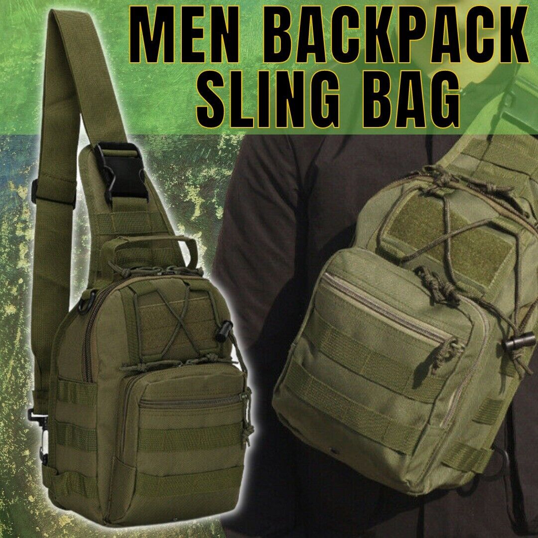Men's Molle Tactical Sling Chest Bag 6