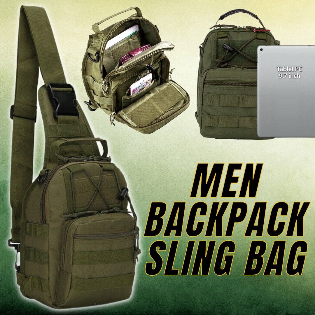 Men's Molle Tactical Sling Chest Bag 5