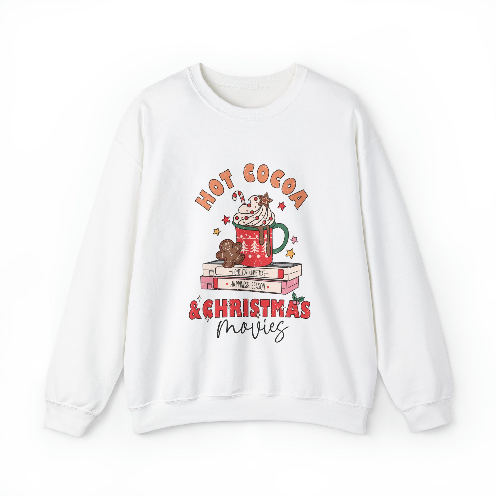 Hot Chocolat & Christmas Movies Unisex Sheet Heavy Blend™ Crewneck Sweatshirt 5