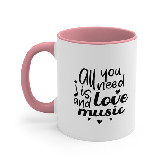 Music Lovers Mugs: All You Need is Love and Music