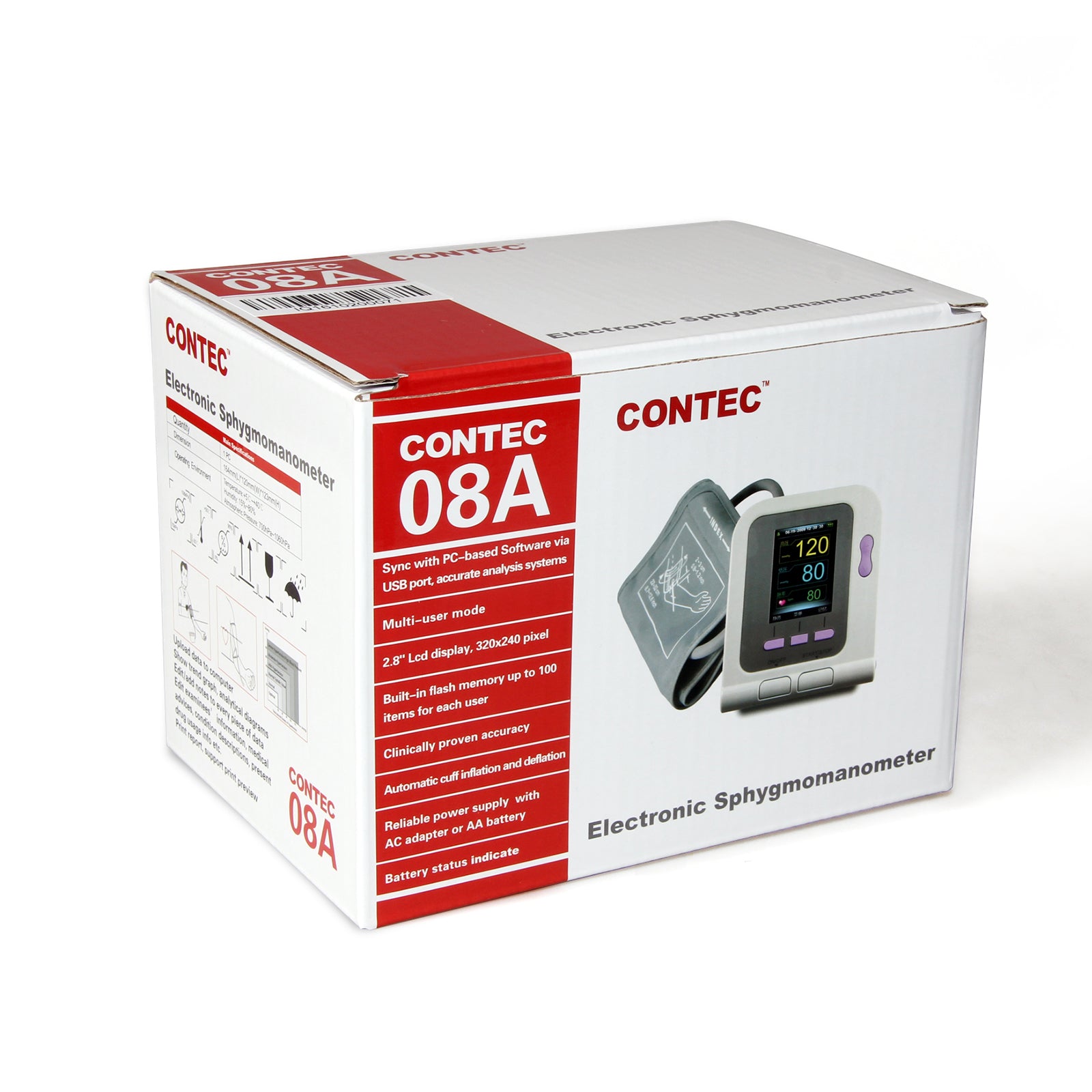 CONTEC08A Blood Pressure Monitor + 4 Cuffs 7