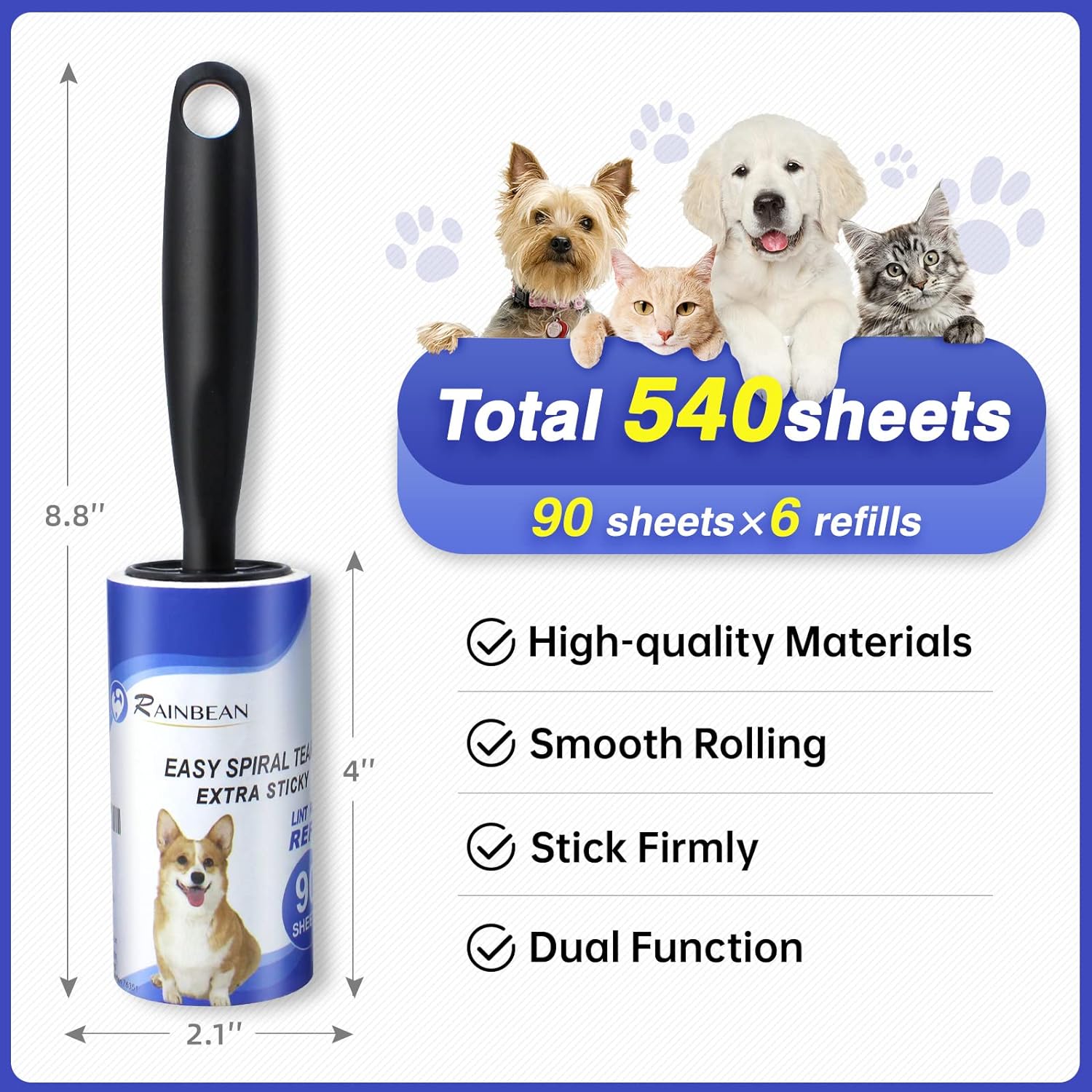 Lint Roller: Extra Sticky, 540 Sheets 6