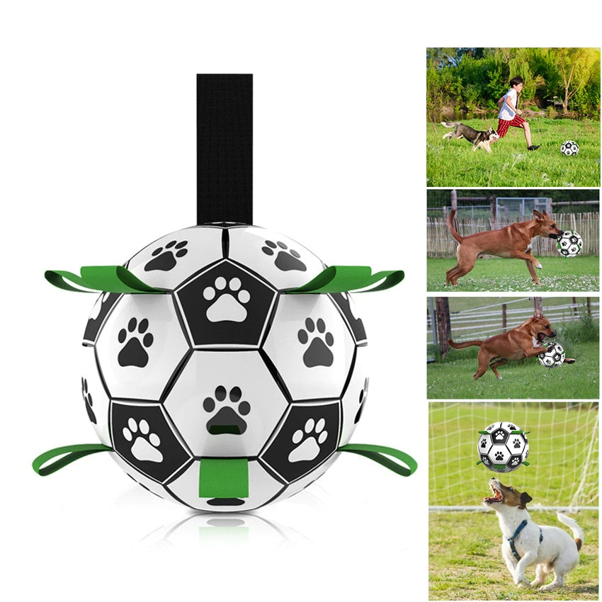 Interactive Dog Football Toys with Grab Tabs