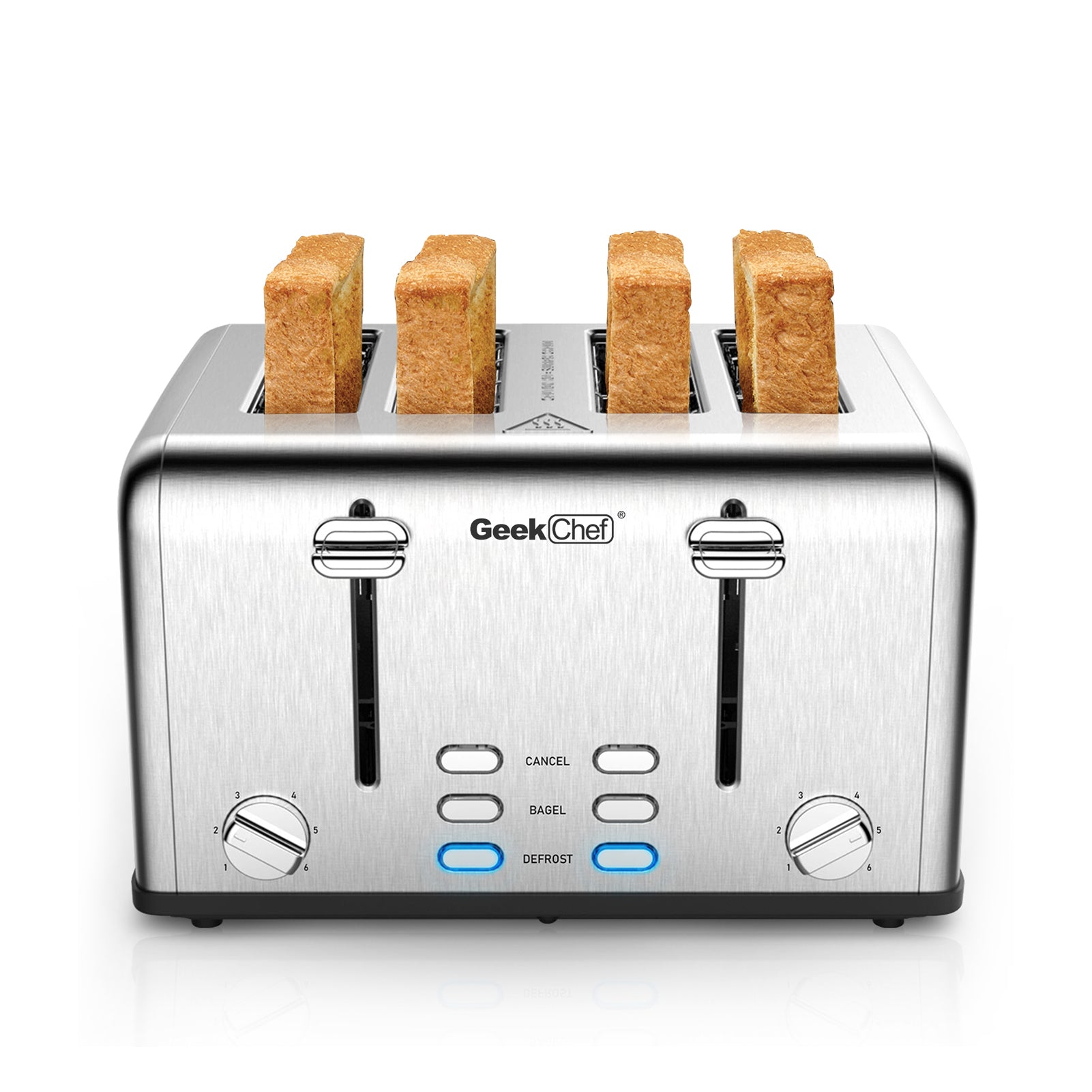 4-Slice Stainless Toaster, Bagel & Defrost 3