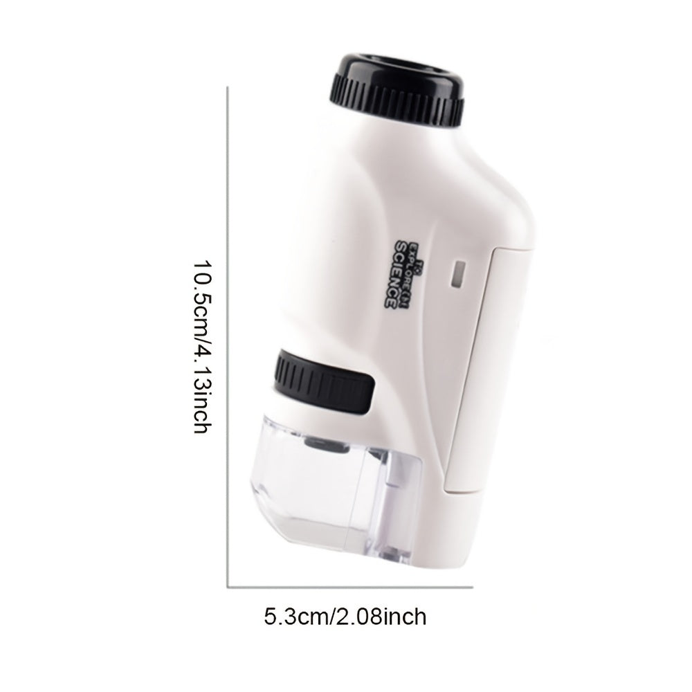 Mini Kids Pocket Microscope with LED Light 60X-120X 7