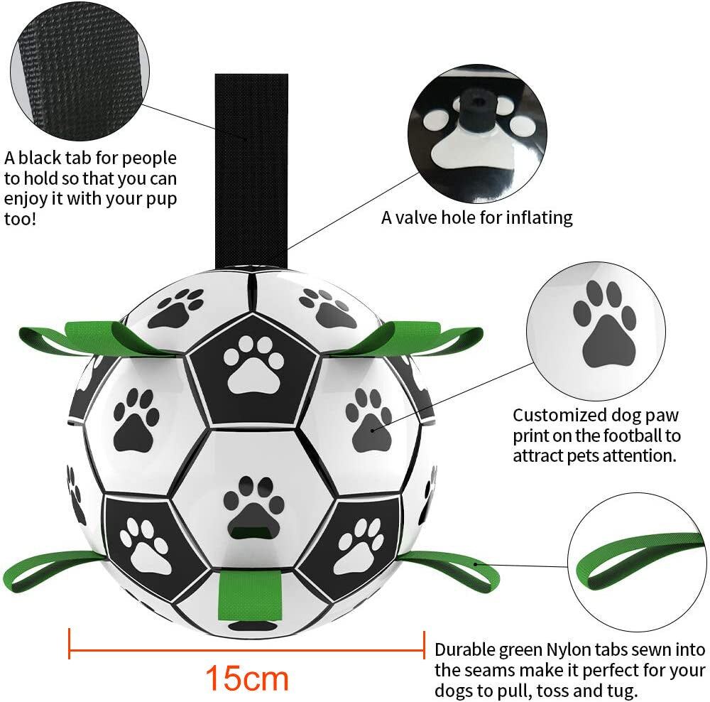 Interactive Dog Football Toys with Grab Tabs 5