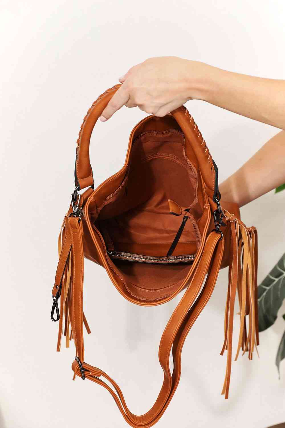 SHOMICO PU Leather Fringe Detail Shoulder Bag No 13