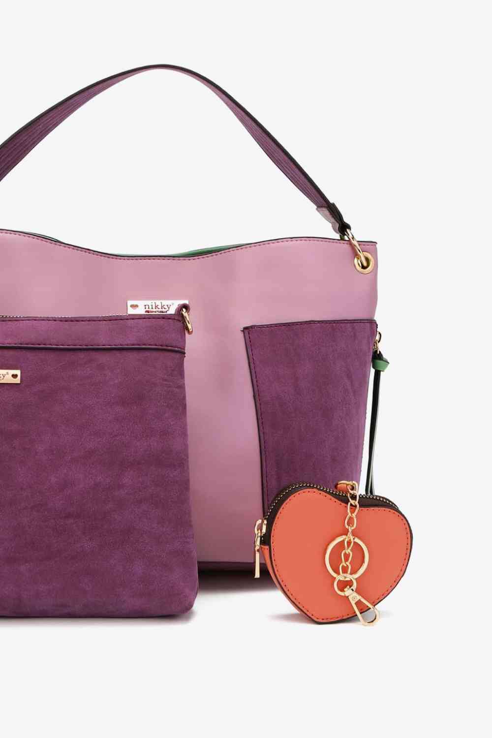 Nicole Lee USA Sweetheart Handbag Set Purpure No 3