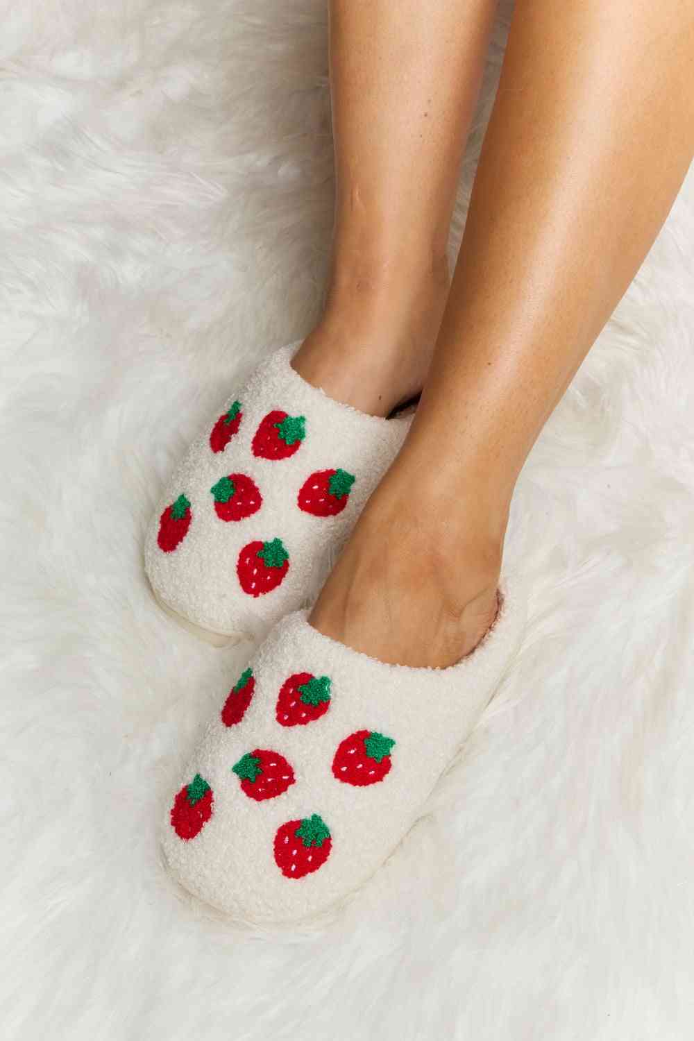 Melody Printed Plush Slide Slippers No 3