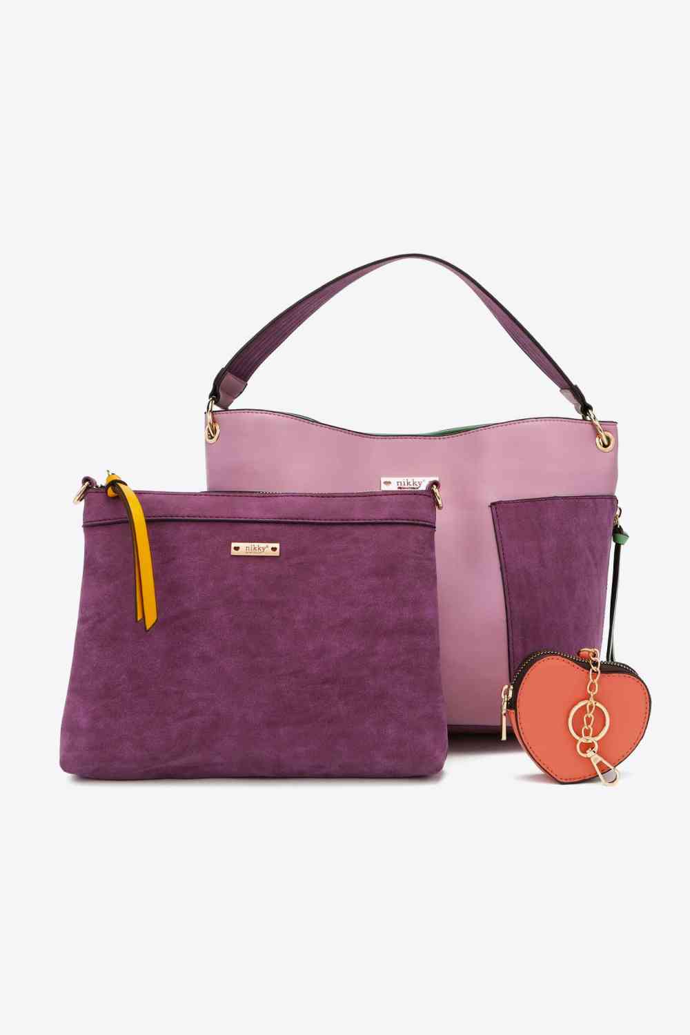 Nicole Lee USA Sweetheart Handbag Set Purpure