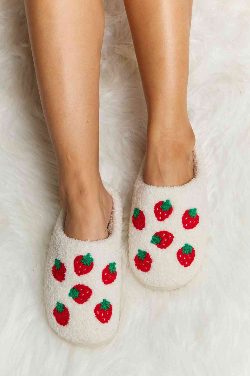 Melody Printed Plush Slide Slippers No 2