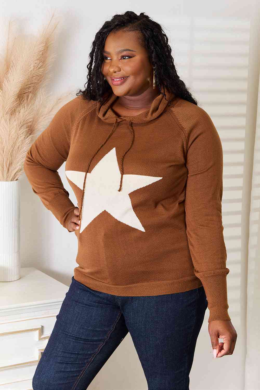 Heimish Full Size Star Graphic Hooded Sweater 6