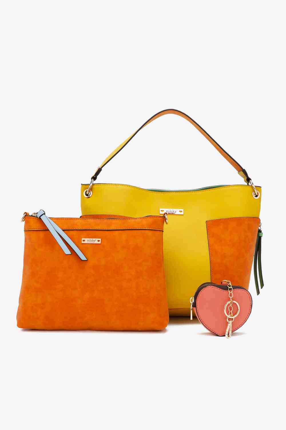 Nicole Lee USA Sweetheart Handbag Set Orange