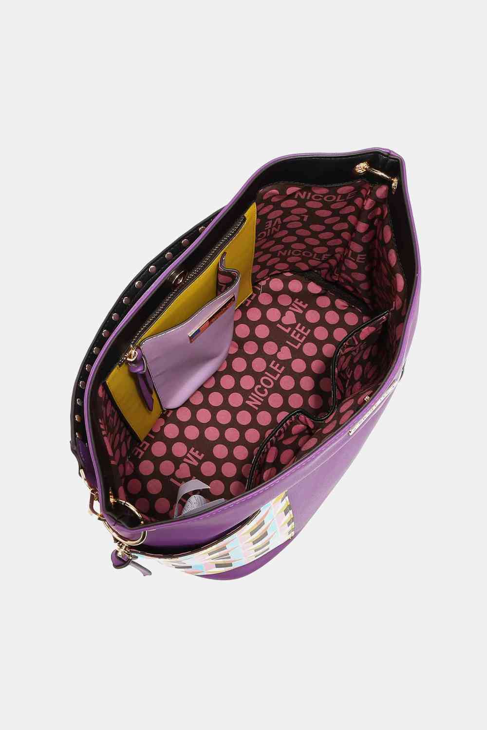 Nicole Lee USA Quihn 3-Piece Handbag Set Purpure No 6