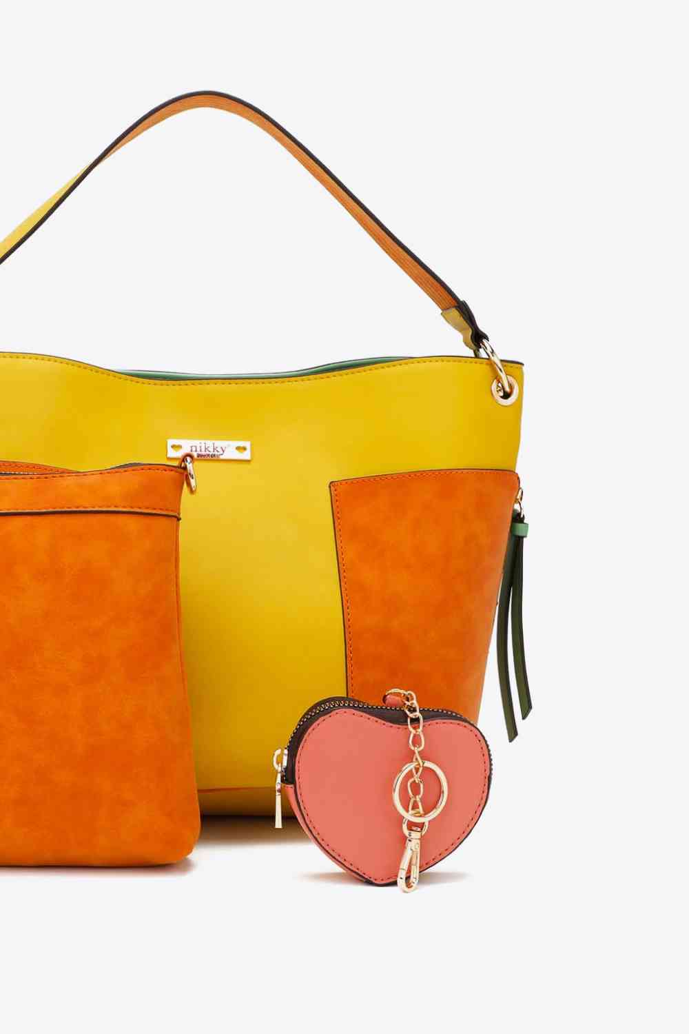 Nicole Lee USA Sweetheart Handbag Set Orange No 3